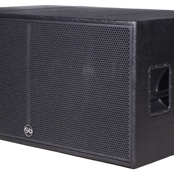 Sound Barrier SBLA181S dual 18 inch passive subwoofer line array with front-facing drivers and cabinet