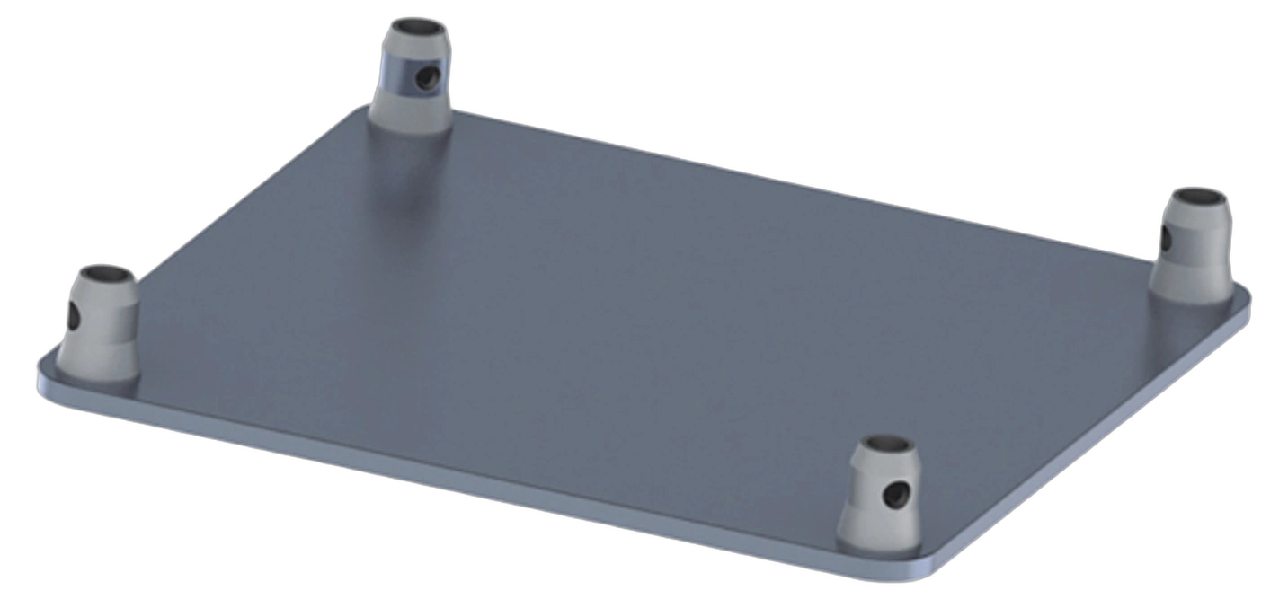 Sound Barrier SBP22510 Aluminum Truss Base Plate Detail Sound Barrier SBP22510 225mm aluminum truss base plate showing mounting surface and connection points