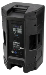 Sound Barrier SiLO15D 15-inch active full-range loudspeaker positioned in professional venue application with wireless DSP controls