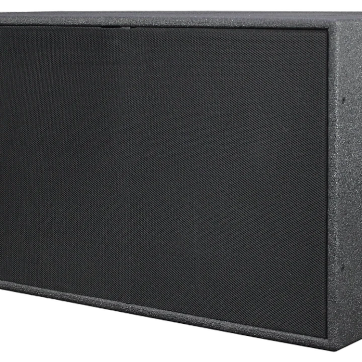 Sound Barrier SWX218 dual 18-inch passive subwoofer showing side profile and cabinet construction