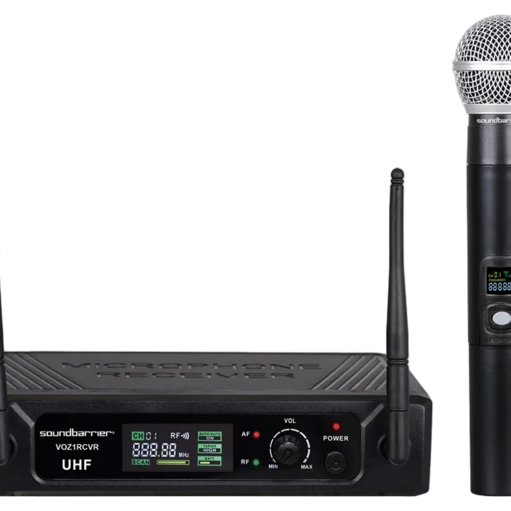 Sound Barrier VOZ1 single UHF fixed frequency wireless microphone system with transmitter and receiver