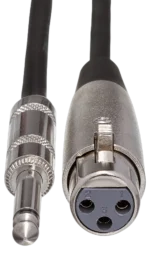 Hosa Hosa MCH-110 Microphone Cable Hosa XLR Female to 1/4 in TS - 10ft professional audio side view