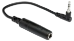 Hosa Hosa MHE-100.5 Headphone Adapter 1/4 in TRS to Right-angle 3.5mm - 6in professional audio main product view