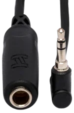 Hosa Hosa MHE-100.5 Headphone Adapter 1/4 in TRS to Right-angle 3.5mm - 6in professional audio feature highlight