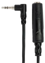 Hosa Hosa MHE-100.5 Headphone Adapter 1/4 in TRS to Right-angle 3.5mm - 6in professional audio application shot