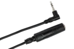 Hosa Hosa MHE-100.5 Headphone Adapter 1/4 in TRS to Right-angle 3.5mm - 6in professional audio side view