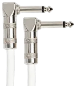 Hosa CPE-118 18-inch guitar patch cable with right-angle connectors, close-up detail