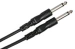 Hosa CPP-101 unbalanced interconnect cable with 1/4 inch TS connectors, 1 foot length
