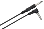 Hosa CPP-110 10-foot unbalanced interconnect cable with 1/4 inch TS connectors, side profile view