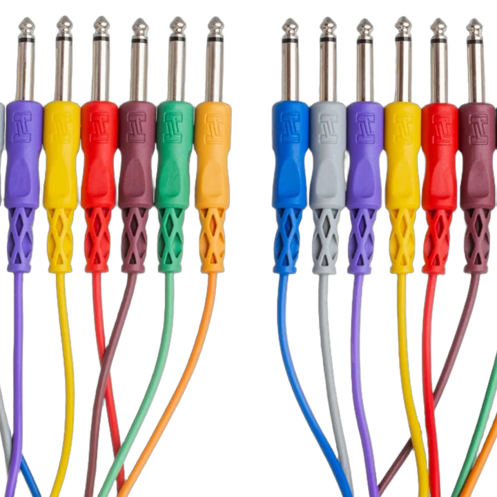 Hosa CPP-801 unbalanced snake cable showing 1/4 inch TS connectors and cable construction
