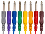 Hosa CPP-845 unbalanced patch cable showing 1/4 inch TS connectors and cable construction detail