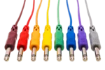Hosa CPP-845 unbalanced patch cables with 1/4 inch TS connectors, 1.5 foot length