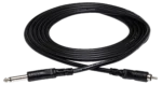 Hosa CPR-110 unbalanced interconnect cable with 1/4 inch TS and RCA connectors, 10 foot length