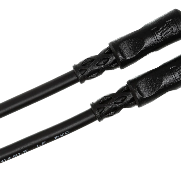 Hosa CRA-105 unbalanced RCA interconnect cable showing connector detail and cable construction