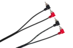 Hosa CRA-202 stereo RCA interconnect cable dimensional diagram showing 2-meter length specifications