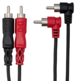 Hosa CRA-204 dual RCA stereo interconnect cable dimensional diagram specifications