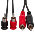 Hosa CRA-204 stereo RCA interconnect cable dimensional diagram specifications