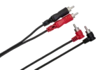 Hosa CRA-206 6-meter stereo RCA interconnect cable dimensional specifications and measurements diagram