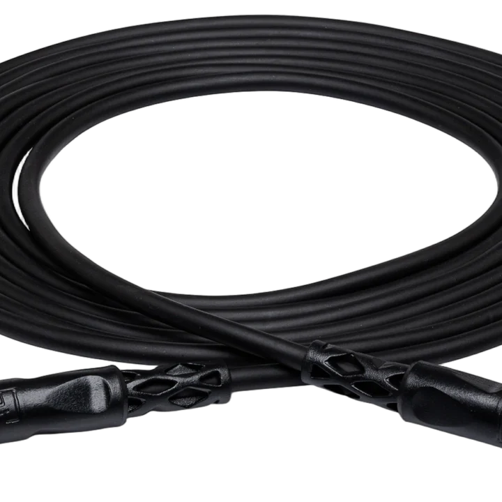 Hosa CSS-110RR balanced interconnect cable with right-angle 1/4 inch TRS connectors, 10 feet