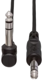 Hosa CSS-125 balanced interconnect cable close-up showing 1/4 inch TRS connectors and cable construction