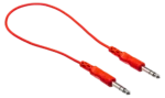 Hosa CSS-845 balanced patch cable showing 1/4 inch TRS connectors and cable construction detail
