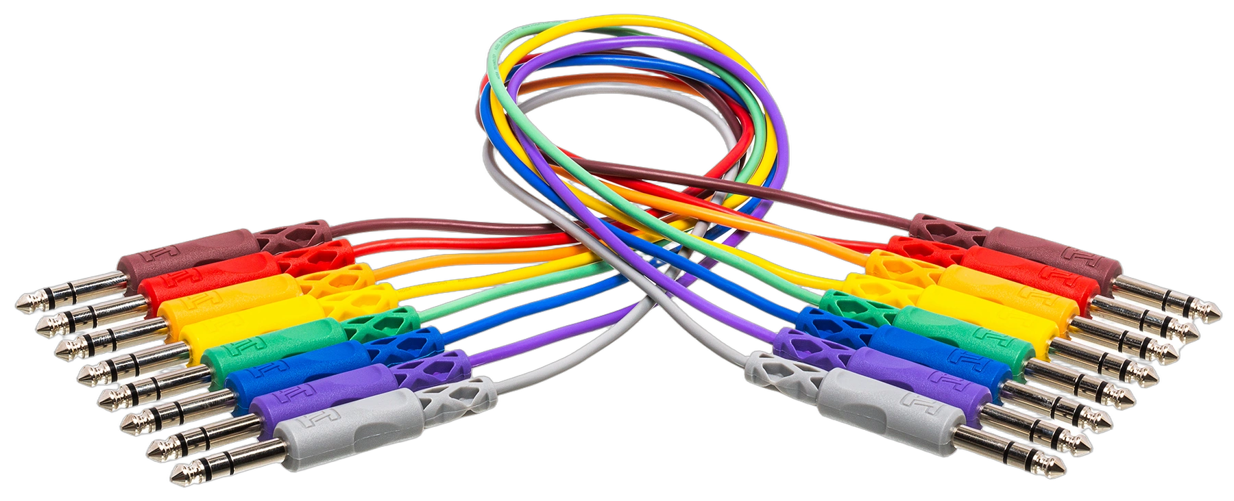 Hosa CSS-845 Balanced Patch Cable 1/4 TRS Front Hosa CSS-845 balanced patch cable with 1/4 inch TRS connectors, 1.5 foot length