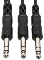 Hosa CYS-103 Y cable with 1/4 inch TRS connectors showing dual split configuration