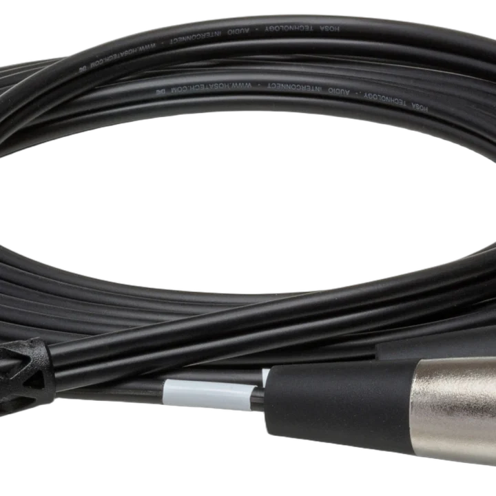 Hosa CYX-403M stereo breakout cable with 3.5mm TRS connector and dual XLR male ends