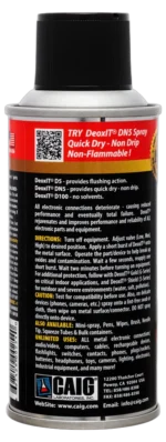 Hosa D5S-6 CAIG DeoxIT contact cleaner 5% spray 5 oz bottle side profile
