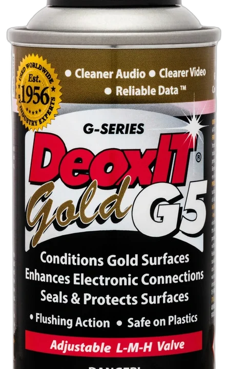 Hosa G5S-6 CAIG DeoxIT GOLD 5% contact enhancer spray bottle 5 oz front view