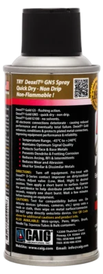 Hosa CAIG DeoxIT GOLD 5% contact enhancer spray bottle 5 oz side view