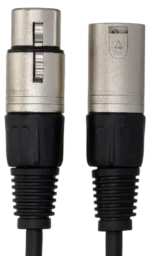 Hosa DMX-106 DMX512 adapter showing XLR5 male connector and XLR female port connection