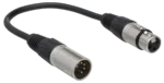 Hosa DMX-106 DMX512 adapter with XLR5 male to XLR female connectors, 6-inch cable