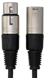Hosa DMX-306 DMX512 adapter showing XLR male to XLR5 female connectors with 6-inch cable