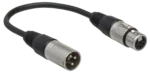 Hosa DMX-306 DMX512 adapter with XLR male to XLR5 female connectors, 6-inch cable