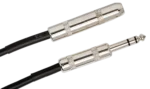 Hosa DOC-106 insert direct-out adapter with 1/4 inch TRS connectors, side profile view