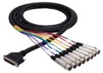 Hosa DTF-805 balanced snake cable with XLR female and DB25 connectors, 5 meter length