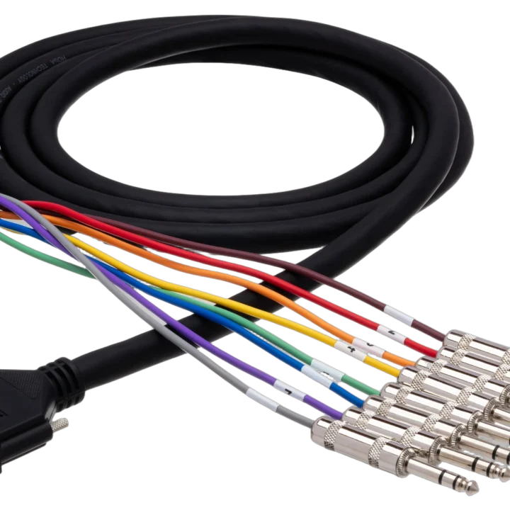 Hosa DTP-804 balanced snake cable with DB25 connector and 1/4 inch TRS connectors