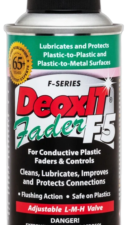 Hosa F5S-H6 CAIG DeoxIT FaderLube 5% spray bottle 5 oz front view