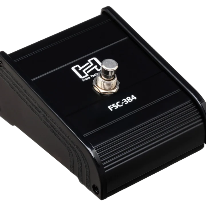 Hosa FSC-385 dual-latching guitar footswitch with two pedal switches and cable connection