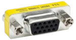 Hosa GGC-451 VGA coupler with dual DE15 female connectors for video cable extension