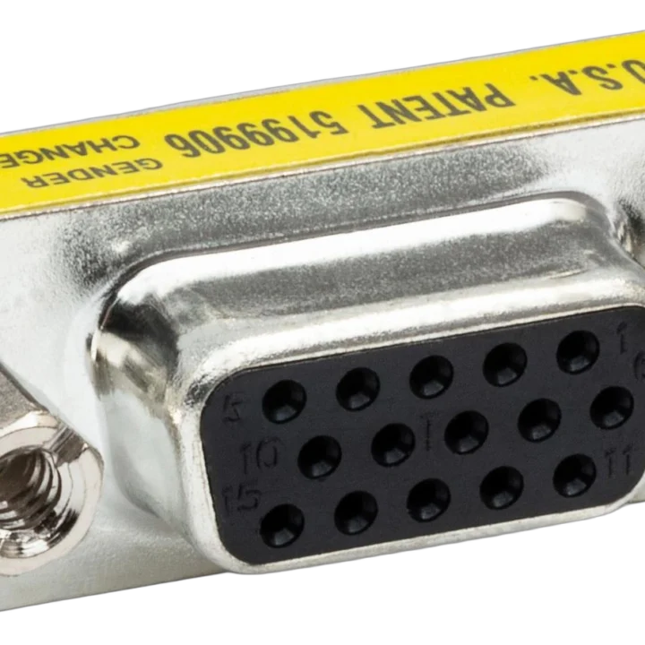 Hosa GGC-451 VGA coupler with dual DE15 female connectors for video cable extension