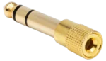 Hosa GHP-105 headphone adapter with 3.5mm TRS mini jack and 1/4 inch TRS connectors