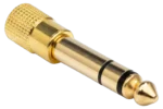 Hosa GHP-105 headphone adapter with 3.5mm TRS mini jack and 1/4 inch TRS connectors