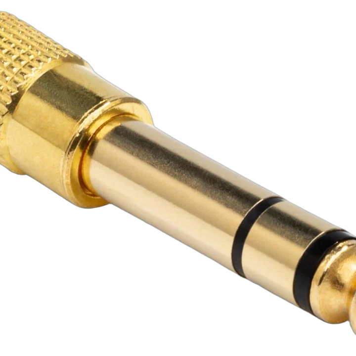 Hosa GHP-105 headphone adapter with 3.5mm TRS mini jack and 1/4 inch TRS connectors