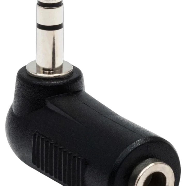 Hosa GMP-272 right-angle 3.5mm TRS adapter with gold-plated connectors and angled design