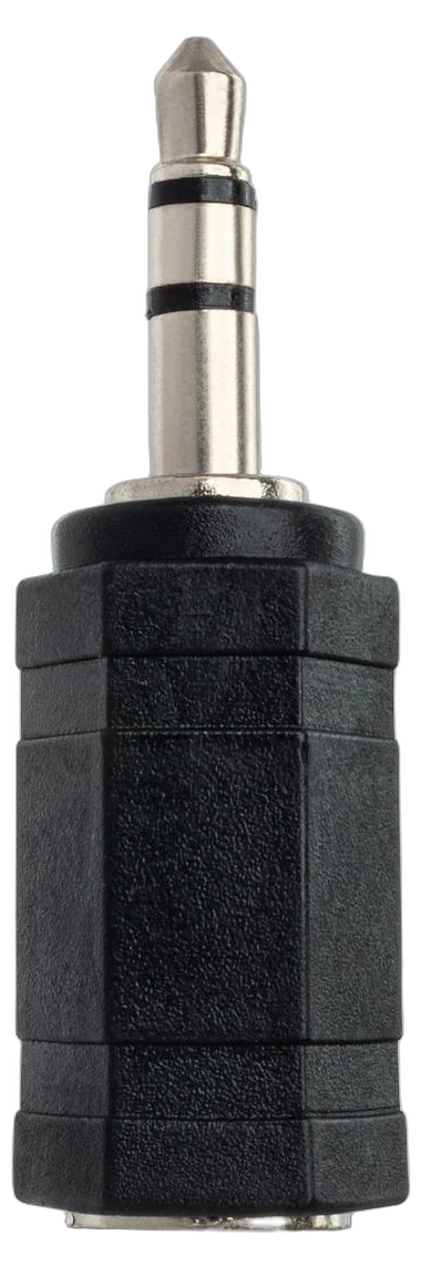 Hosa GMP-500 2.5mm to 3.5mm TRS Adapter Application Hosa GMP-500 adapter connected between 2.5mm and 3.5mm TRS audio cables in professional studio setup