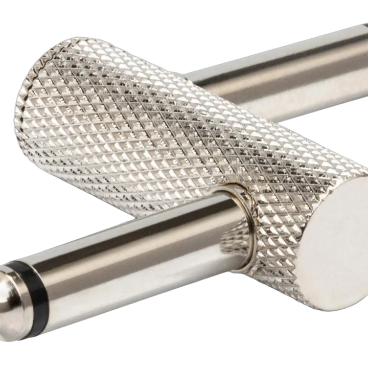 Hosa GPP-146 guitar pedal crank cable with 1/4 inch TS connectors front view