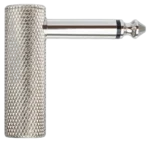 Hosa GPP-151 right-angle adapter with 1/4 inch TS connectors, compact design for instrument cables
