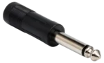 Hosa GPP-290 quarter-inch TRS to TS adapter connector front view